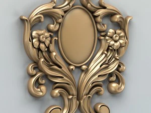 decora&ccedil;&atilde;o esculpida verical 002 Modelo 3D