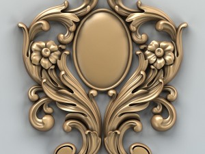carved decor verical 002 Model 3D