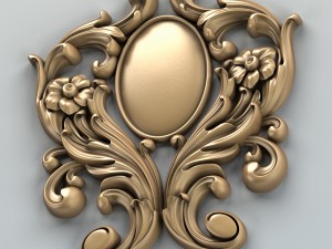 carved decor verical 002 Model 3D