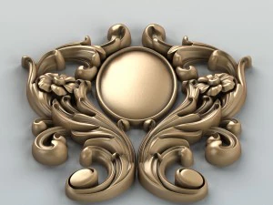 carved decor verical 002 3D Model