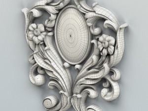 carved decor verical 002 Model 3D
