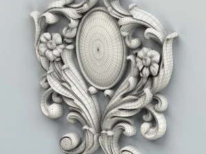 carved decor verical 002 3D Model