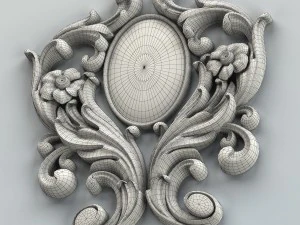 carved decor verical 002 3D Model