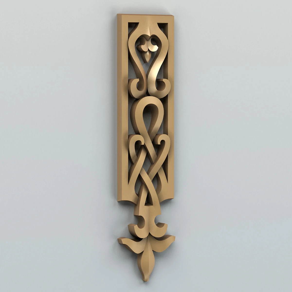 carved decor verical 003 3D Model .c4d .max .obj .3ds .fbx .stl .blend 