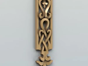 carved decor verical 003 Modelo 3D