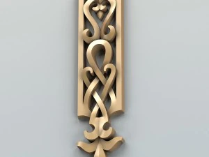 carved decor verical 003 3D Model