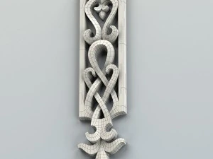 carved decor verical 003 3D Model