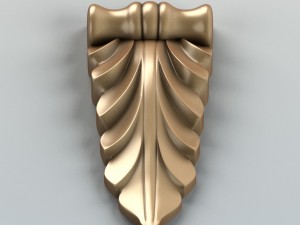 carved decor verical 004 3D Model