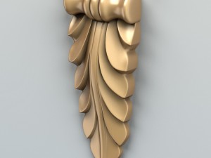 carved decor verical 004 3D Model