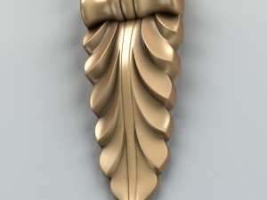 carved decor verical 004 3D Model