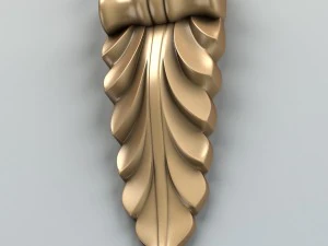 carved decor verical 004 3D Model
