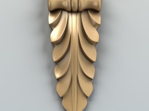 carved decor verical 004 3D Model