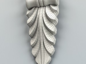 carved decor verical 004 3D Model