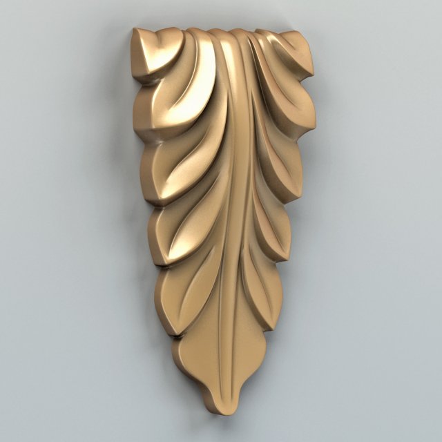 carved decor verical 005 3D Model .c4d .max .obj .3ds .fbx .stl .blend 