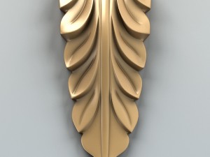 carved decor verical 005 3D Model