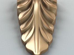 carved decor verical 005 3D Model