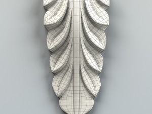 carved decor verical 005 3D Model