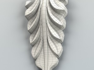 carved decor verical 005 3D Model