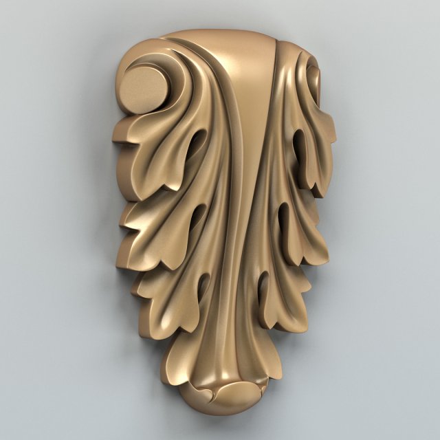 carved decor verical 006 Modelo 3D .c4d .max .obj .3ds .fbx .stl .blend 