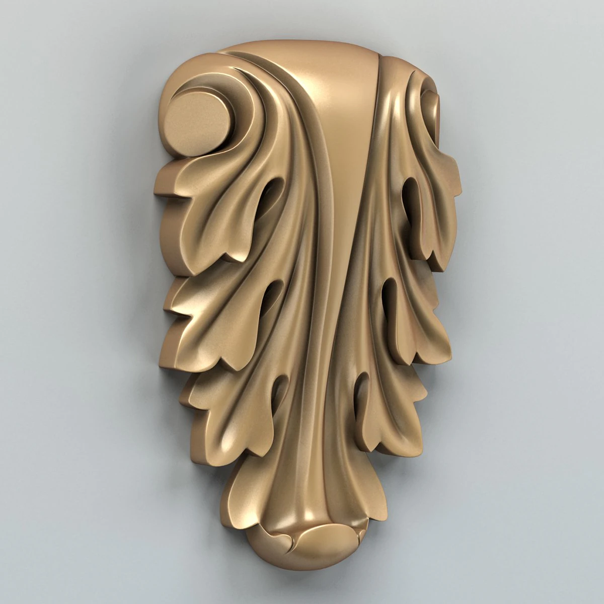 carved decor verical 006 3D Model .c4d .max .obj .3ds .fbx .stl .blend 