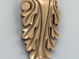 carved decor verical 006 3D Model