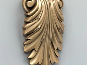 decora&ccedil;&atilde;o esculpida verical 007 Modelo 3D