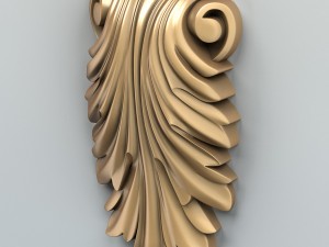 carved decor verical 007 3D 模型