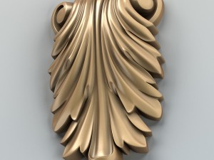 carved decor verical 007 3D 模型