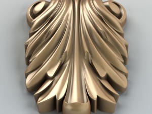 carved decor verical 007 3D 模型