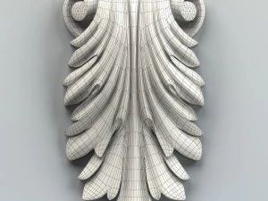carved decor verical 007 3D Model