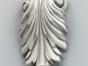 carved decor verical 007 3D 模型