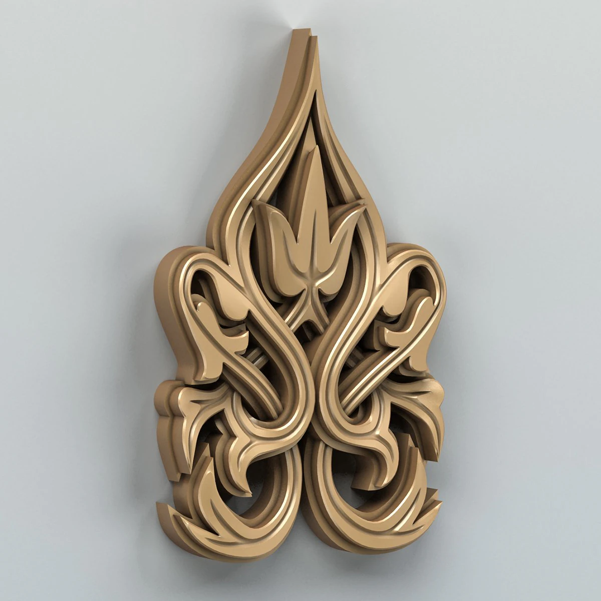 carved decor verical 008 3D Model .c4d .max .obj .3ds .fbx .stl .blend