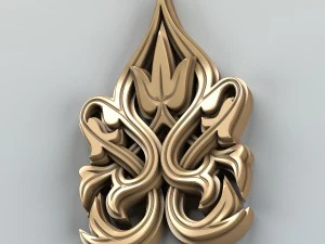carved decor verical 008 3D Model