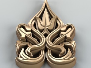 carved decor verical 008 3Dモデル