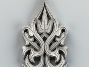 carved decor verical 008 3Dモデル