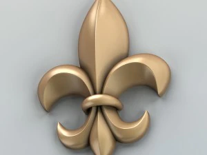 carved decor verical 009 3D Model