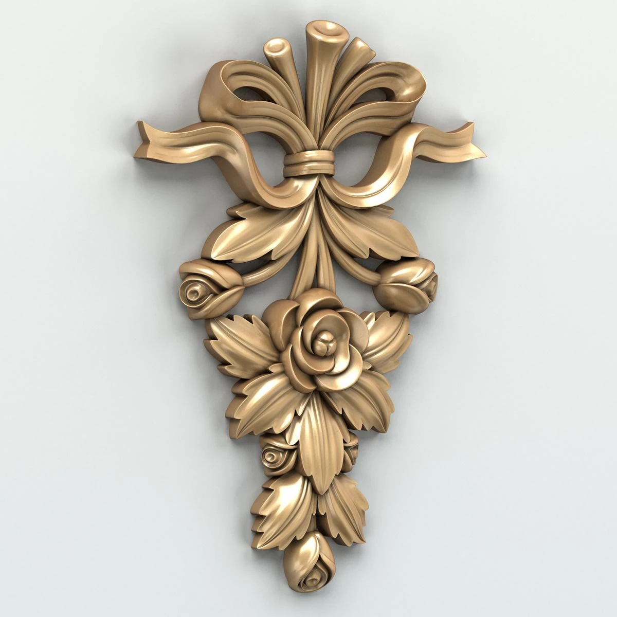 carved decor verical 010 3D Model .c4d .max .obj .3ds .fbx .stl .blend 