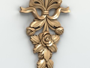 carved decor verical 010 3D Model