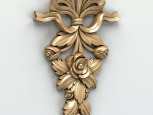 decora&ccedil;&atilde;o esculpida verical 010 Modelo 3D