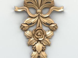 carved decor verical 010 Modèle 3D