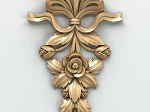carved decor verical 010 3D Model