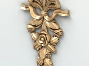 carved decor verical 010 3D Model