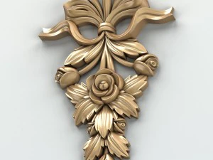 carved decor verical 010 3D Model