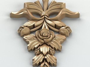 carved decor verical 010 Modèle 3D