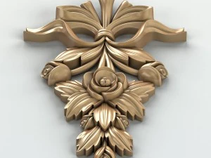 carved decor verical 010 3D Model