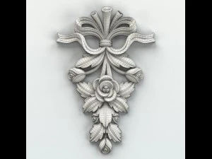 carved decor verical 010 3D Model