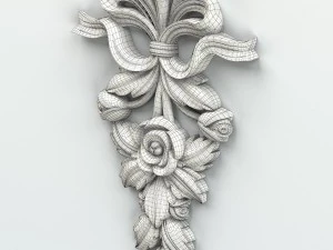 carved decor verical 010 3D Model