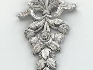 carved decor verical 010 3D Model