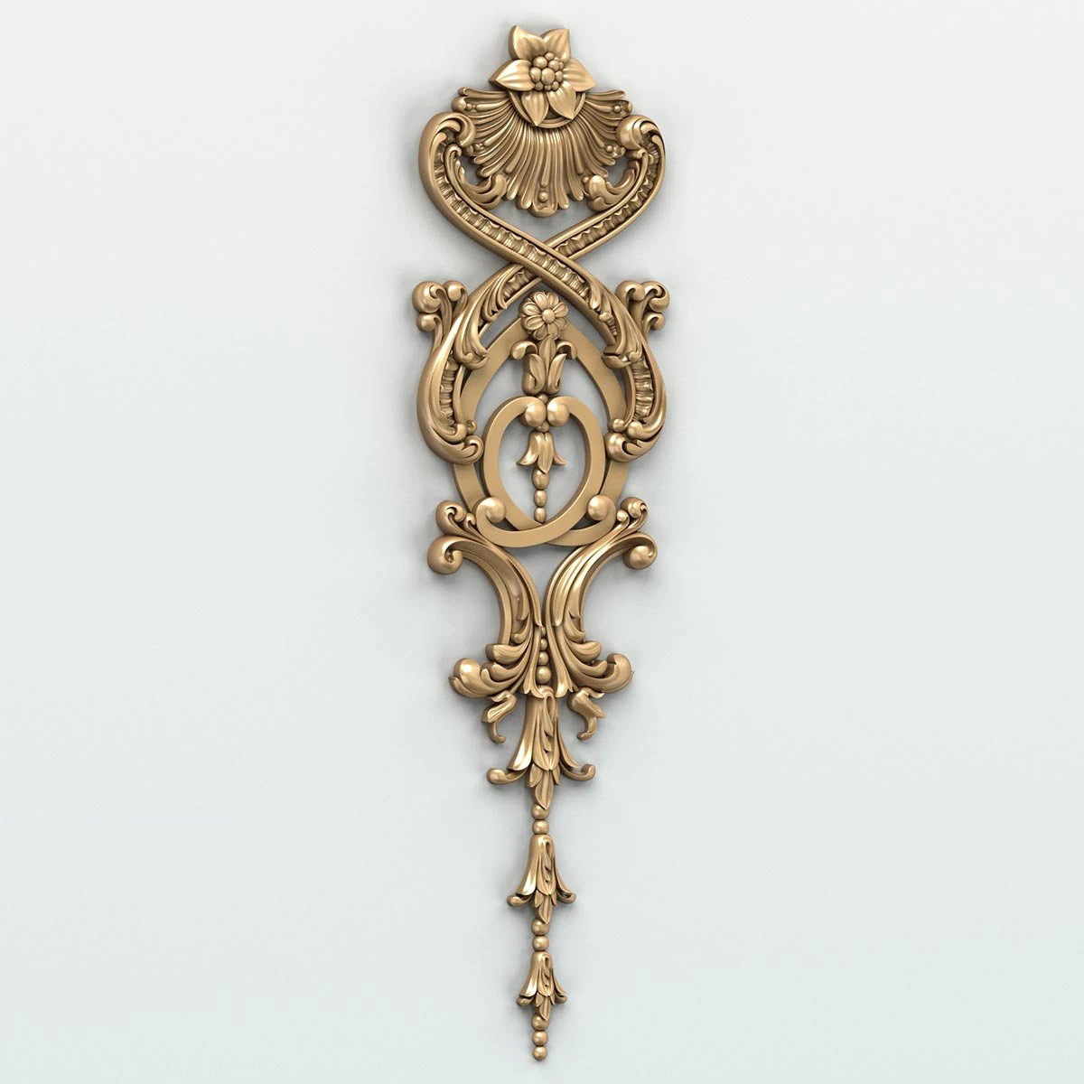 carved decor verical 011 3D Model .c4d .max .obj .3ds .fbx .stl .blend