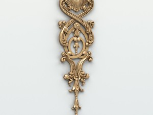 carved decor verical 011 3D Model